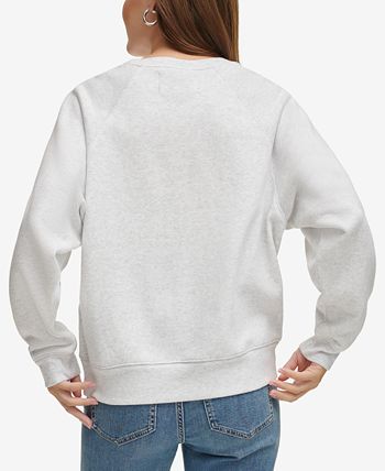 Calvin Klein Jeans Women\'s Foil-Sliced - Sweatshirt Monogram Logo Macy\'s