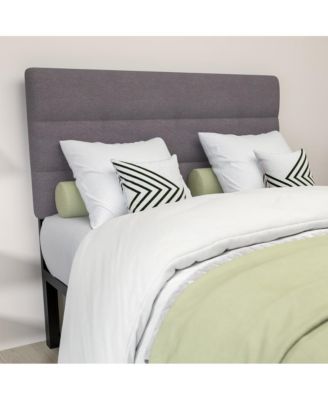 Coppola Full Size Powder Coated Metal Frame Tufted Upholstered Adjustable Slot Headboard