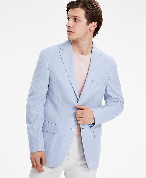 alfani Tommy Hilfiger Men's Blue Solid Modern-Fit Sport Coat Men's Fashion & Accessories