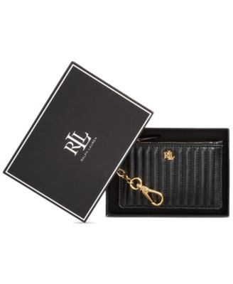 Lauren Ralph Lauren - Quilted Nappa Leather Zip Card Case