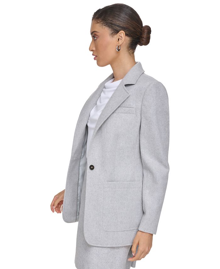 Calvin Klein Women's One-Button Patch Pocket Blazer - Macy's