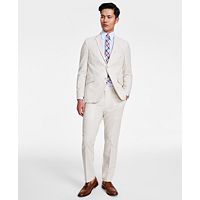 Kenneth Cole Reaction Men's Slim-Fit Stretch Linen Solid Suit (Cream) 