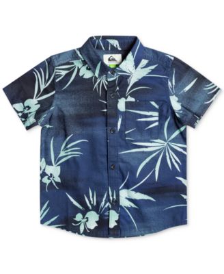 Quiksilver - Big Boys Short-Sleeve Printed Button-Up Shirt