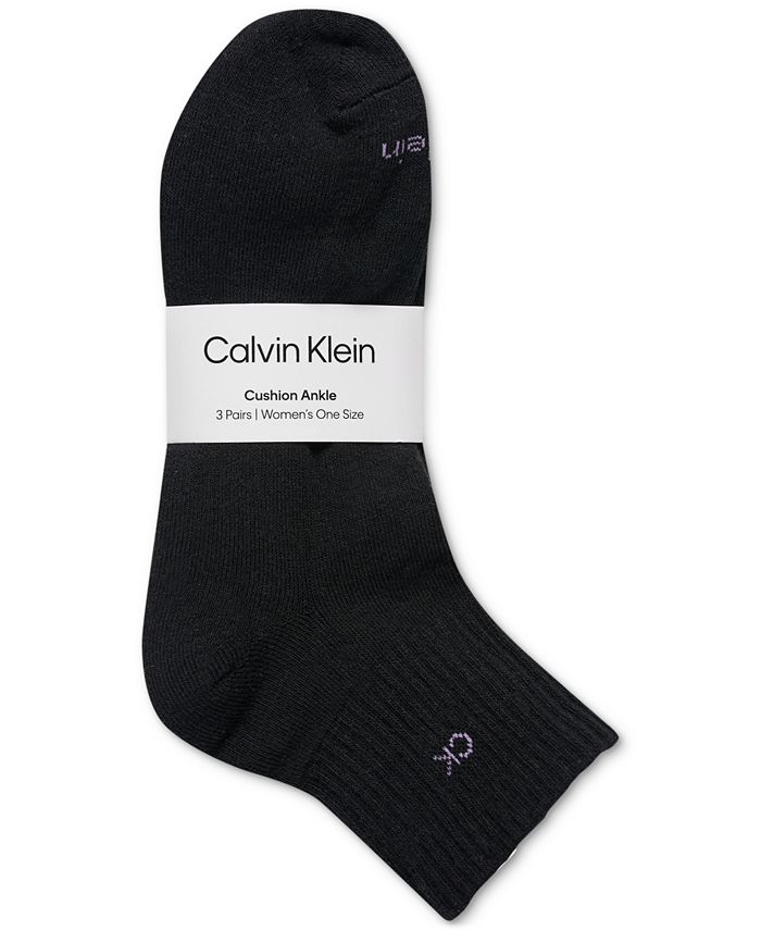 Calvin Klein Women's 3-Pk. Cushion Quarter Socks - Macy's