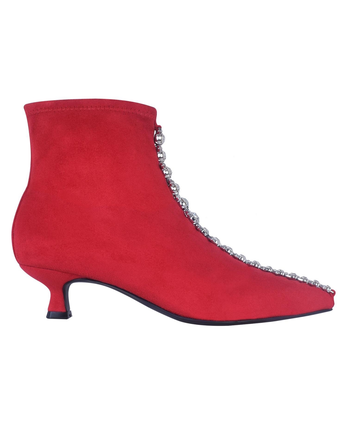 Impo Women's Garda Memory Foam Stretch Embellished Kitten Heel Booties