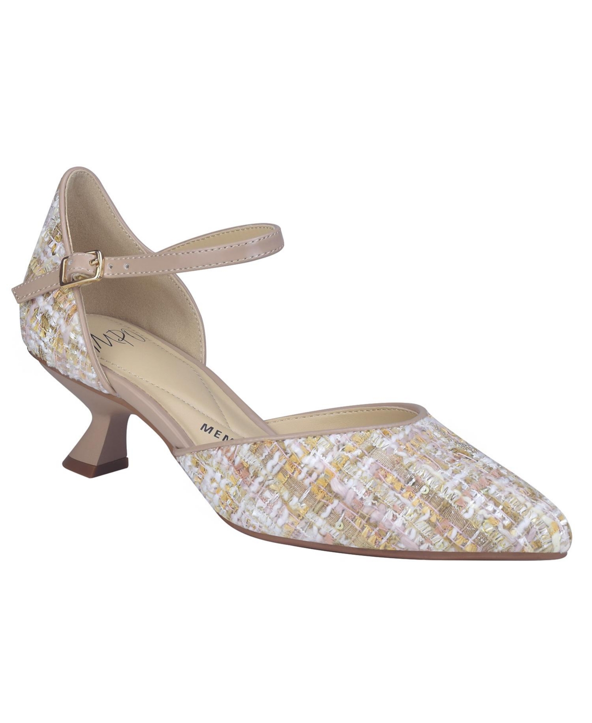 Impo Women's Edmee Pointed Toe Kitten Heel Ankle Strap Pumps