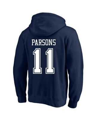 Men's Micah Parsons Navy Dallas Cowboys Big and Tall Fleece Name and Number Pullover Hoodie