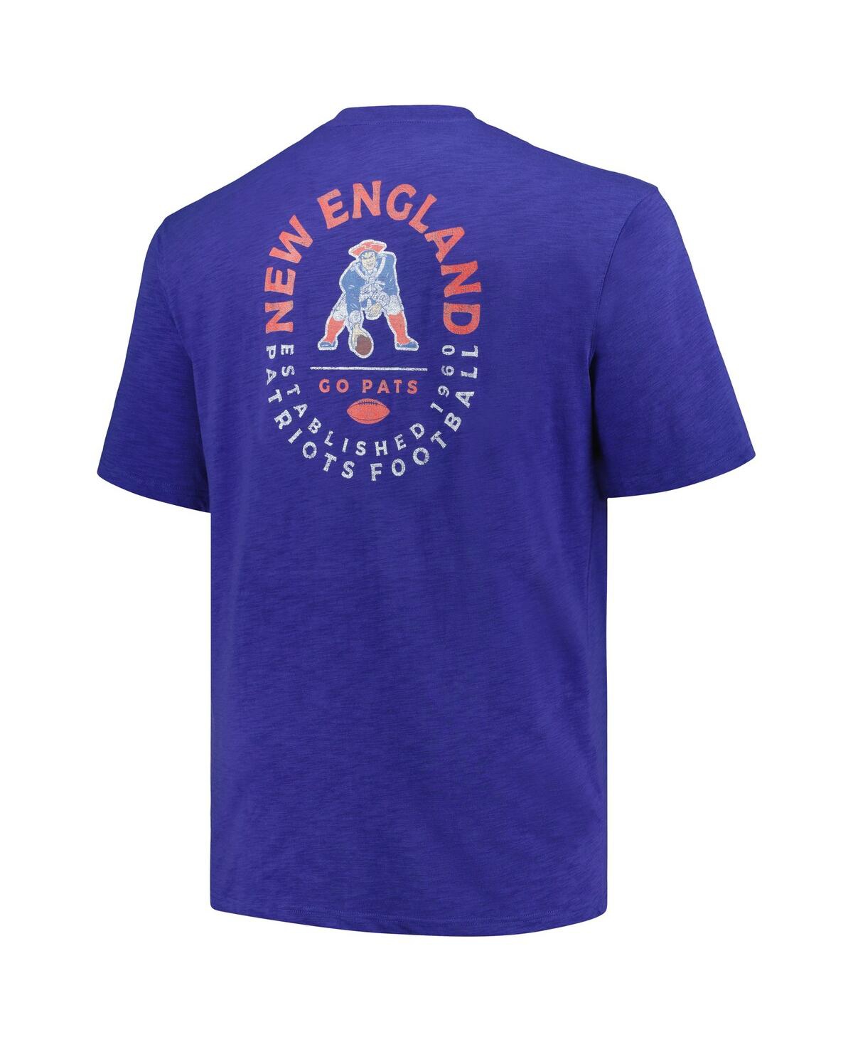 Men's ProfileNew England Patriots Big and Tall Two-Hit Throwback T-shirt - Royal