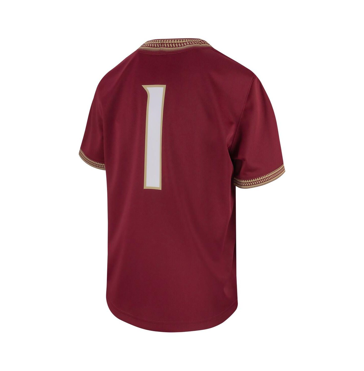 Топ Nike #1 Garnet Florida State Seminoles Football Game Jersey для мальчиков — фото 3