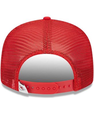 Big Boys and Girls Red Kansas City Chiefs Main Trucker 9FIFTY Snapback Hat