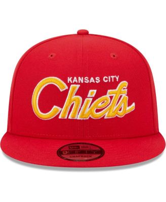 Men's Red Kansas City Chiefs Main Script 9FIFTY Snapback Hat