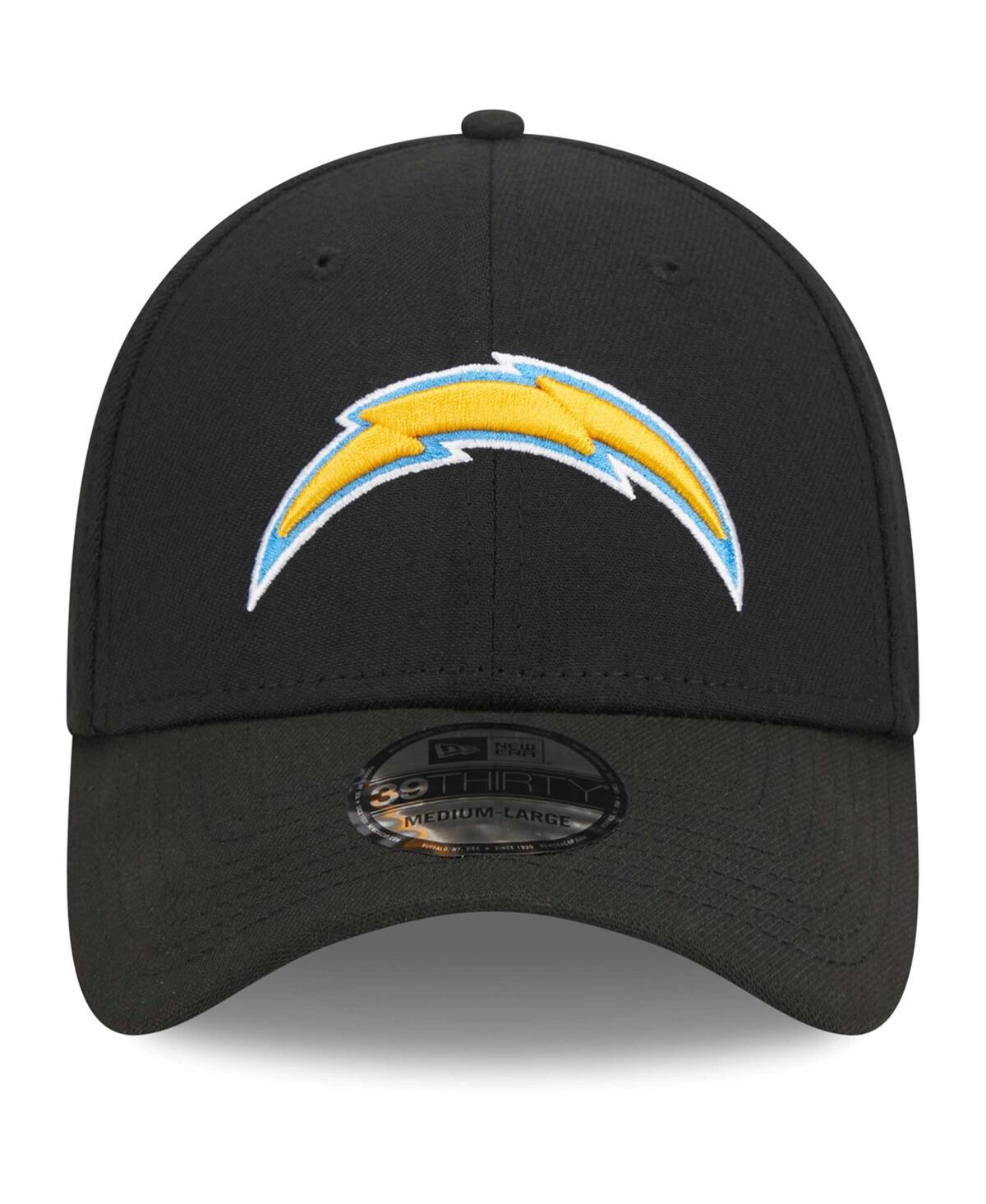 Men's New Era Black Los Angeles Chargers Main 39THIRTY Flex Hat