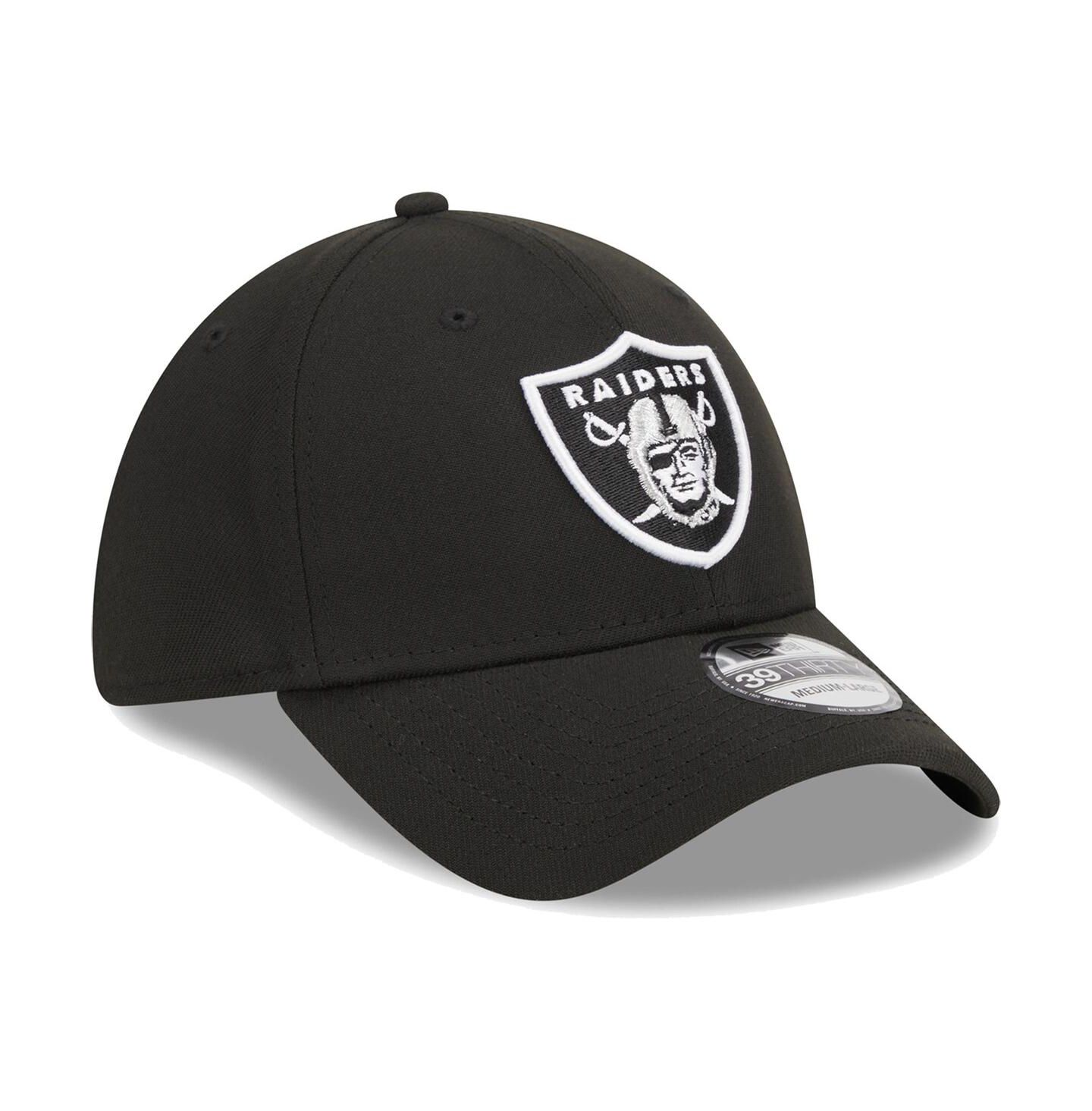 Мужская кепка New Era Black Las Vegas Raiders Main 39THIRTY Flex Hat — фото 3
