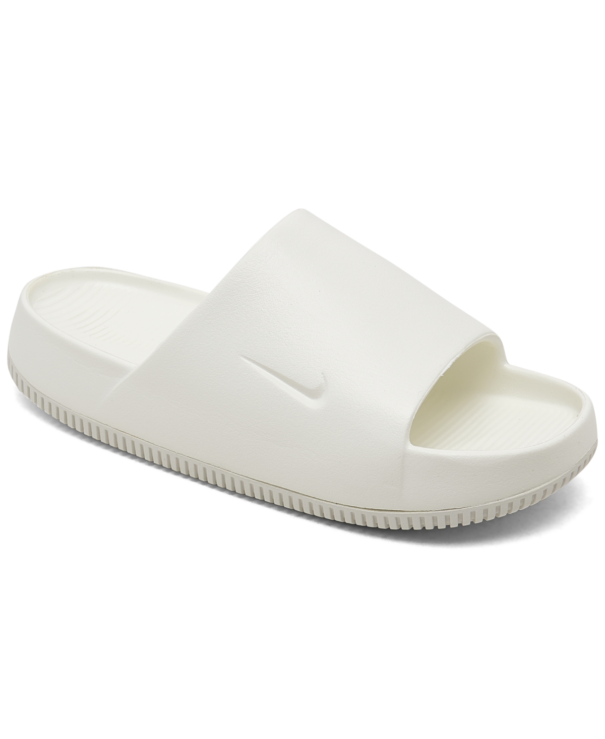 Shop Nike Women's Calm Slide Sandals From Finish Line In Sail