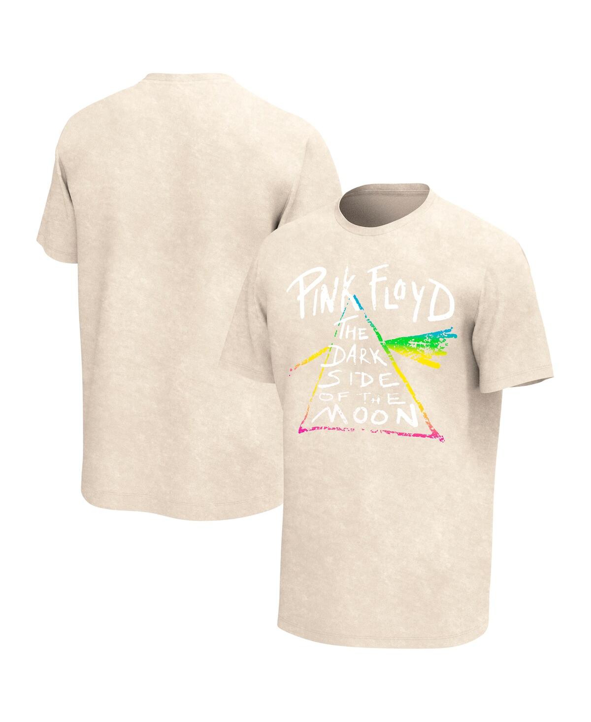 Philcos Men's Tan Pink Floyd Bleach Washed Graphic T-shirt