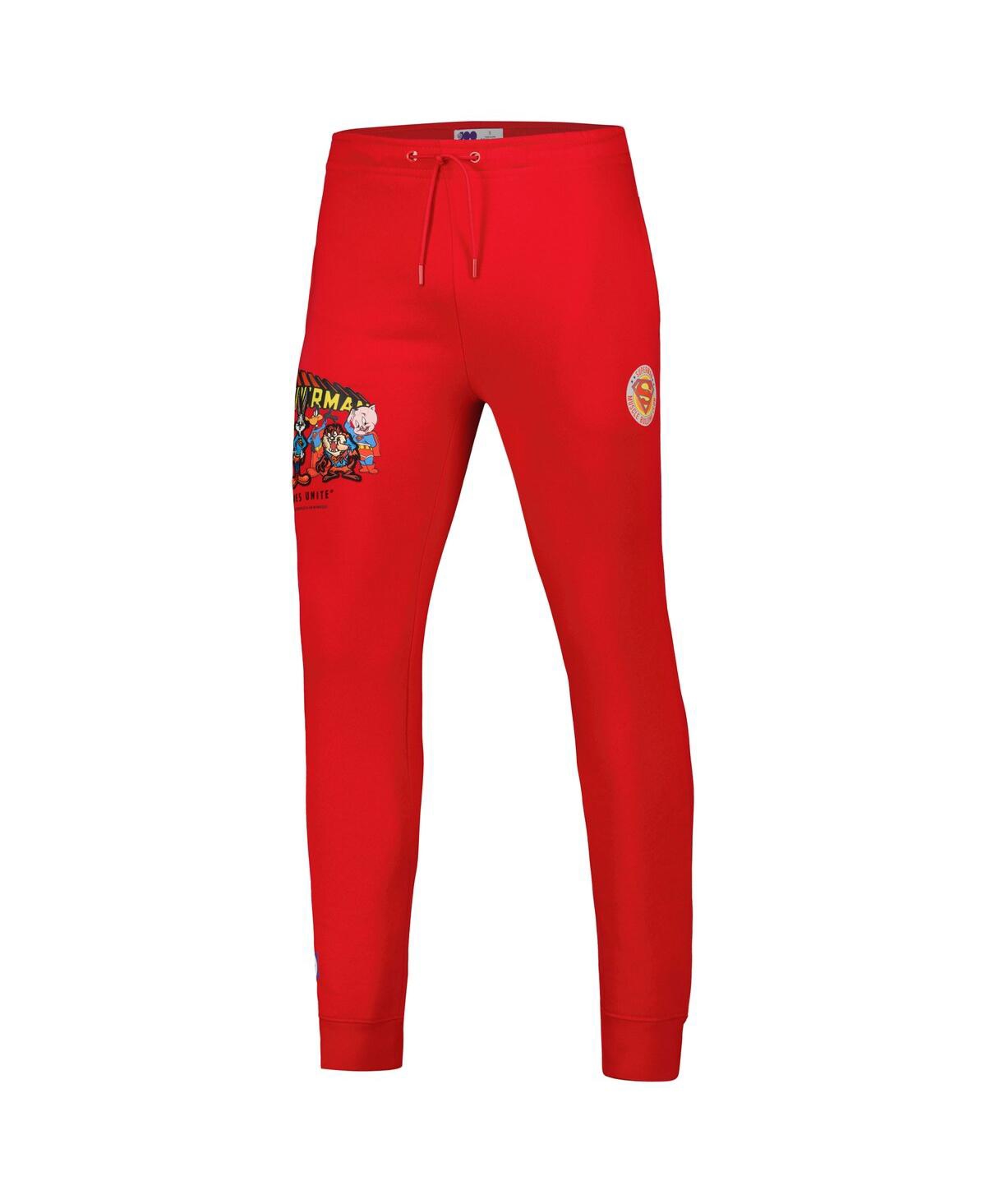 Shop Freeze Max Men's  Red Looney Tunes Superman Fleece Jogger Pants