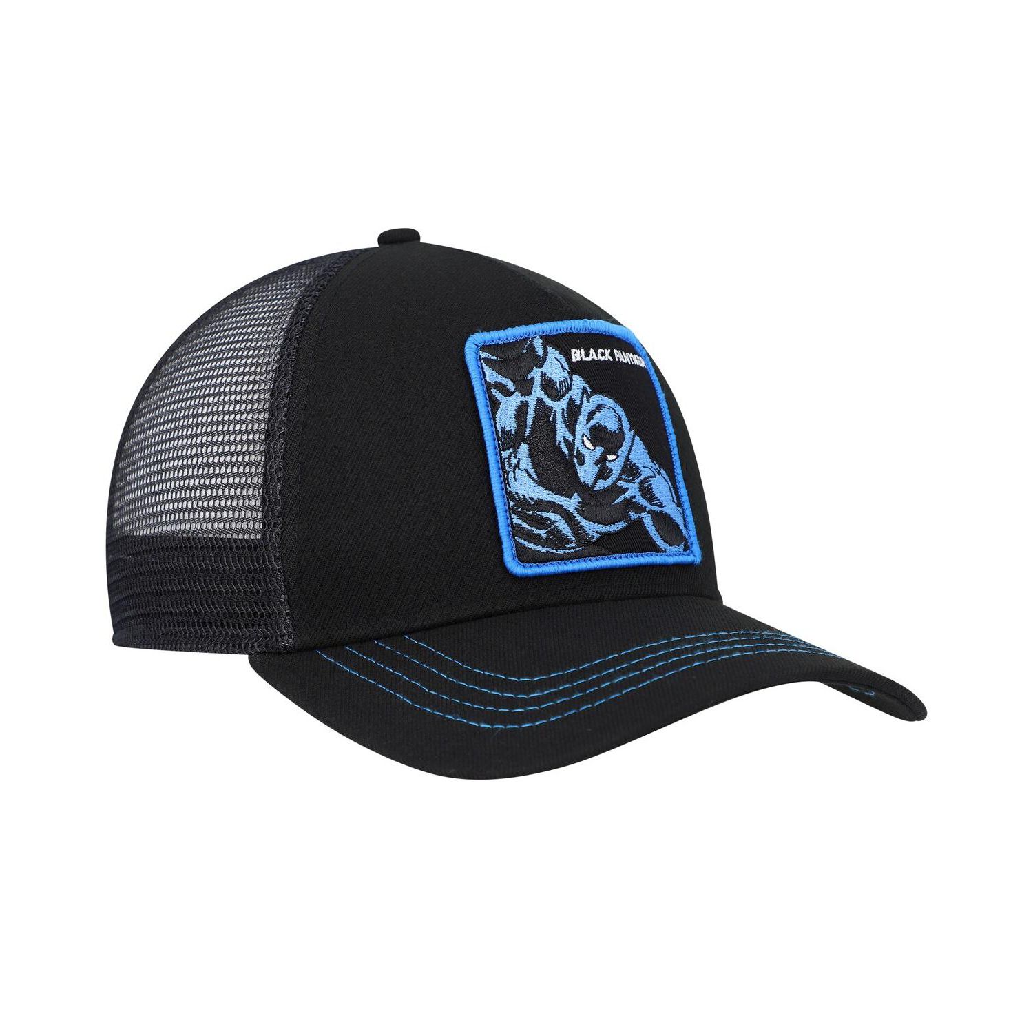 Men's Black Black Panther Retro A-Frame Snapback Hat