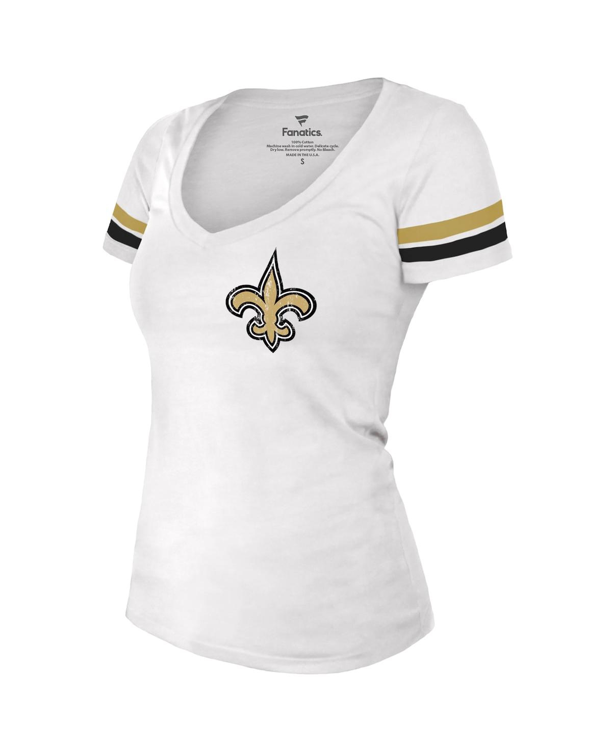 Shop Majestic Women's  Threads Michael Thomas White New Orleans Saints Fashion Player Name And Number V-ne