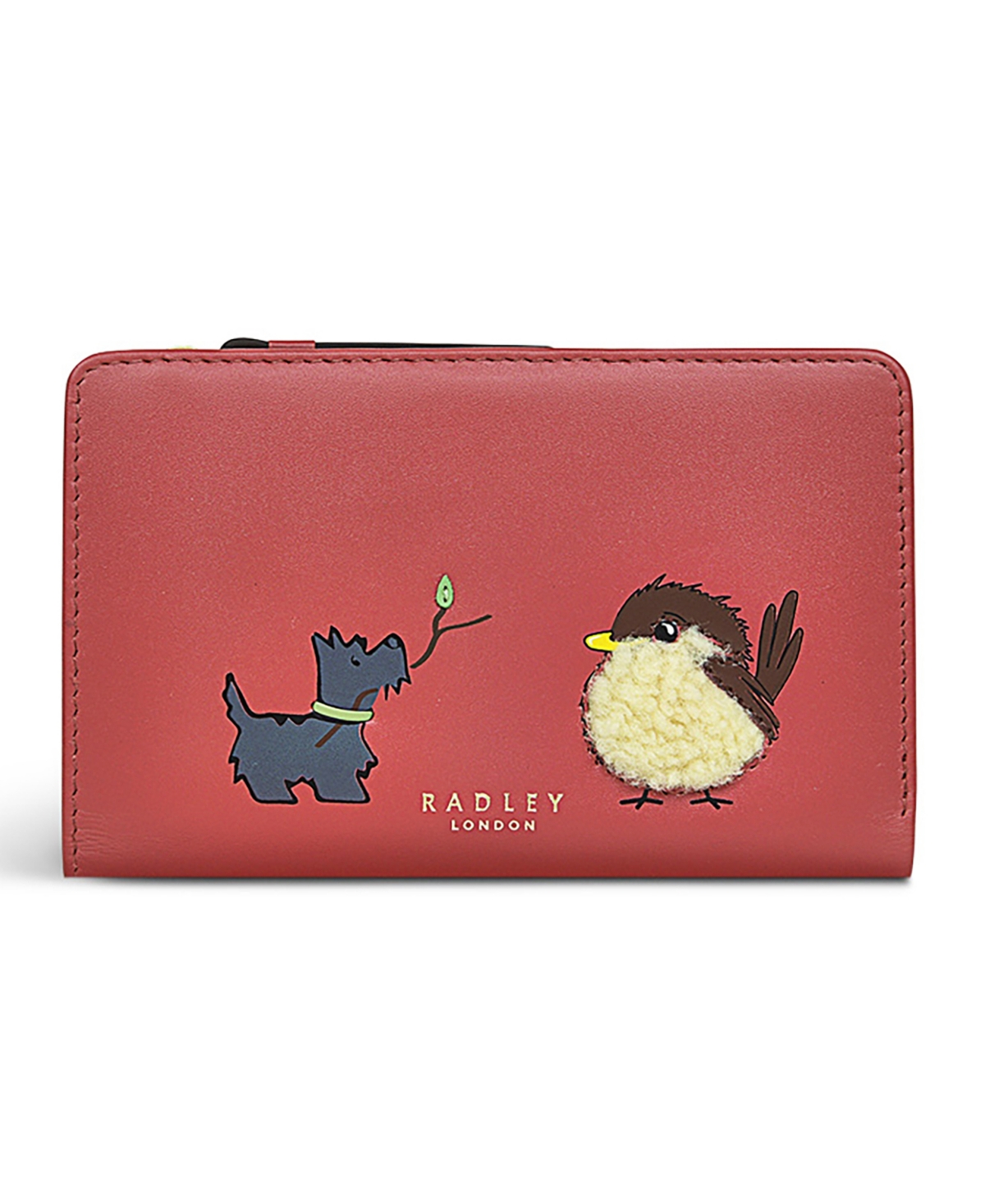 Radley London Fluff Bird Medium Bifold Wallet In Copper Pink