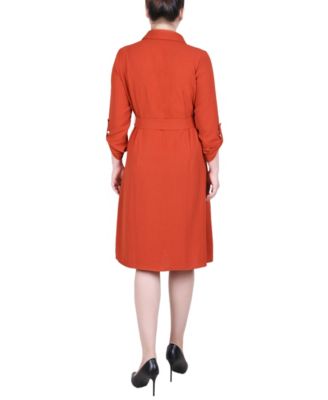 Women's Long Roll Tab Sleeve Shirtdress