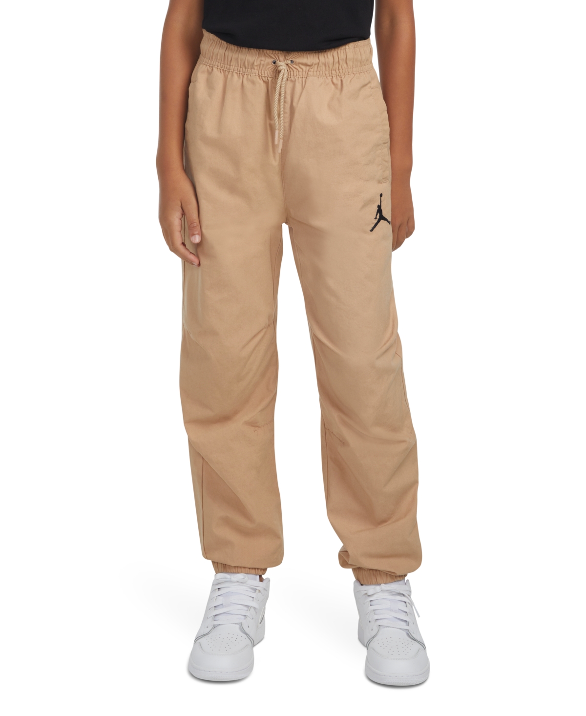 Shop Jordan Big Boys Essentials Woven Pants In Hemp