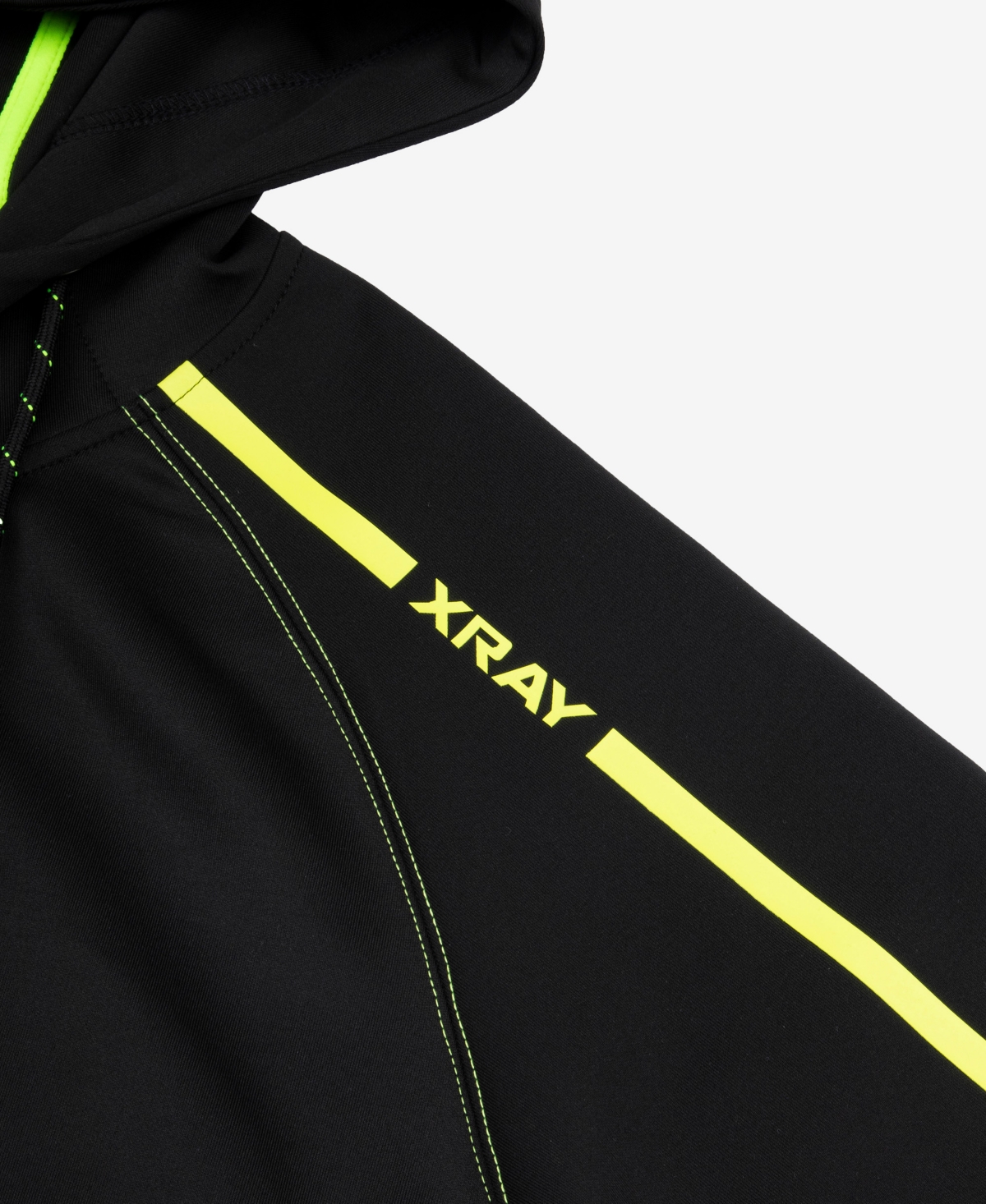 Xray Men's Sport Zip-Up Hoodie - Charcoal, Neon Green