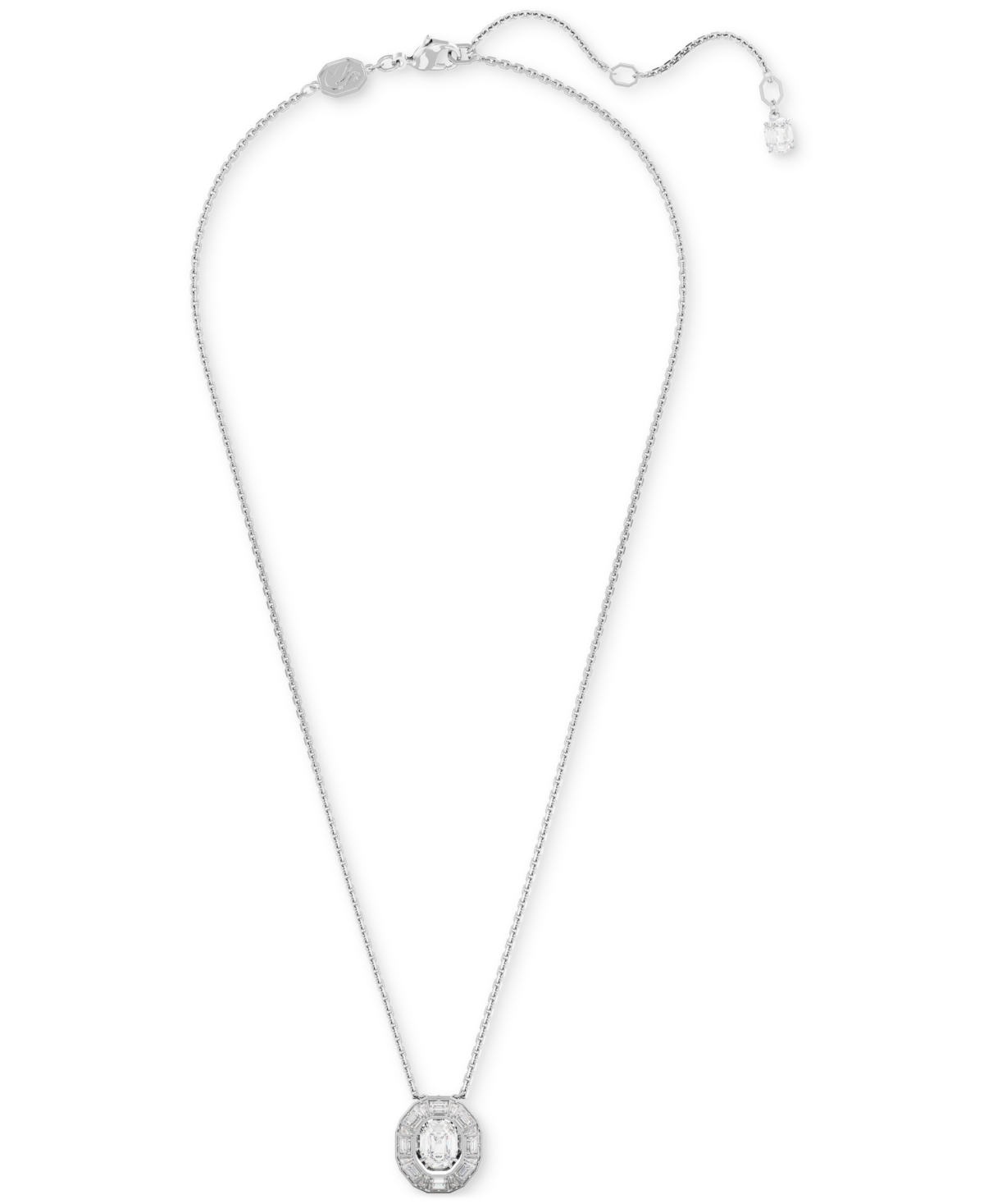 Shop Swarovski Mesmera Silver-tone Crystal Pendant Necklace, 18-1/2"