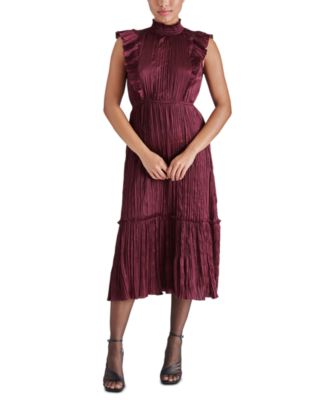 steve madden burgundy dress Steve Madden Hailee Long Sleeve Mesh Body-Con Dress in Wine at Nordstrom, Size Medium main image 1