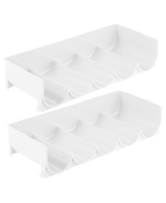 mDesign Plastic Stackable Tiered Bottle Storage Organizer Rack, 2 Pack ...