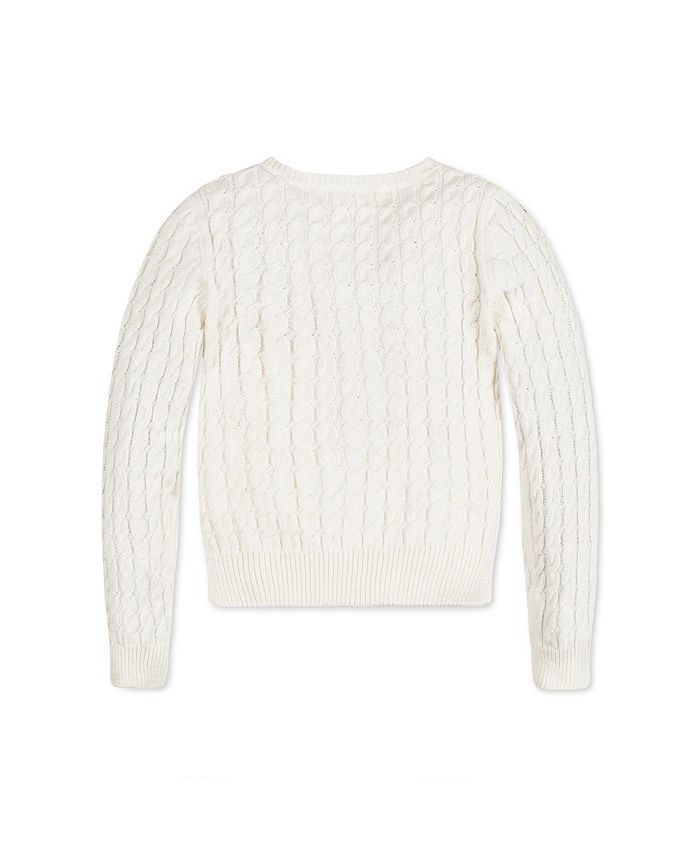 Hope & Henry Girls Long Sleeve Classic Cable Cardigan Sweater Macy's