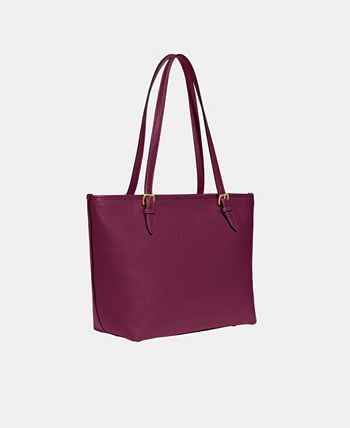 Coach central leather tote shop