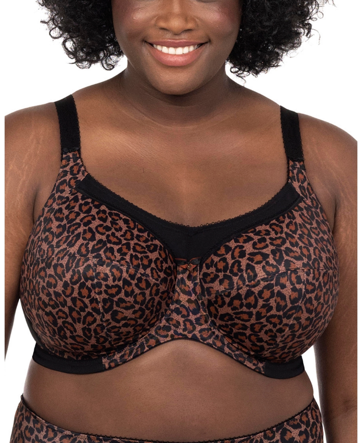 Shop Goddess Plus Size Kayla Underwire Full Cup Bra, Gd6164 In Dark Leopard