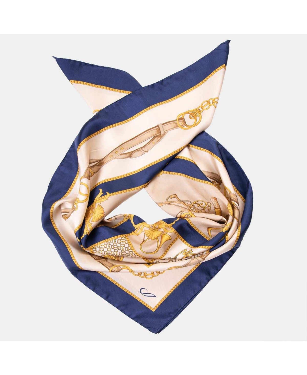 Vittoria - Hand Rolled Silk Foulard for Women - Blue