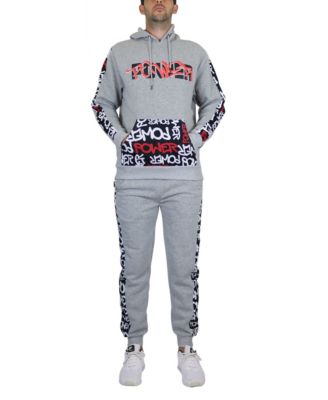 Men's Fleece-Lined Pullover Hoodie and Jogger Sweatpants, 2 Piece Set