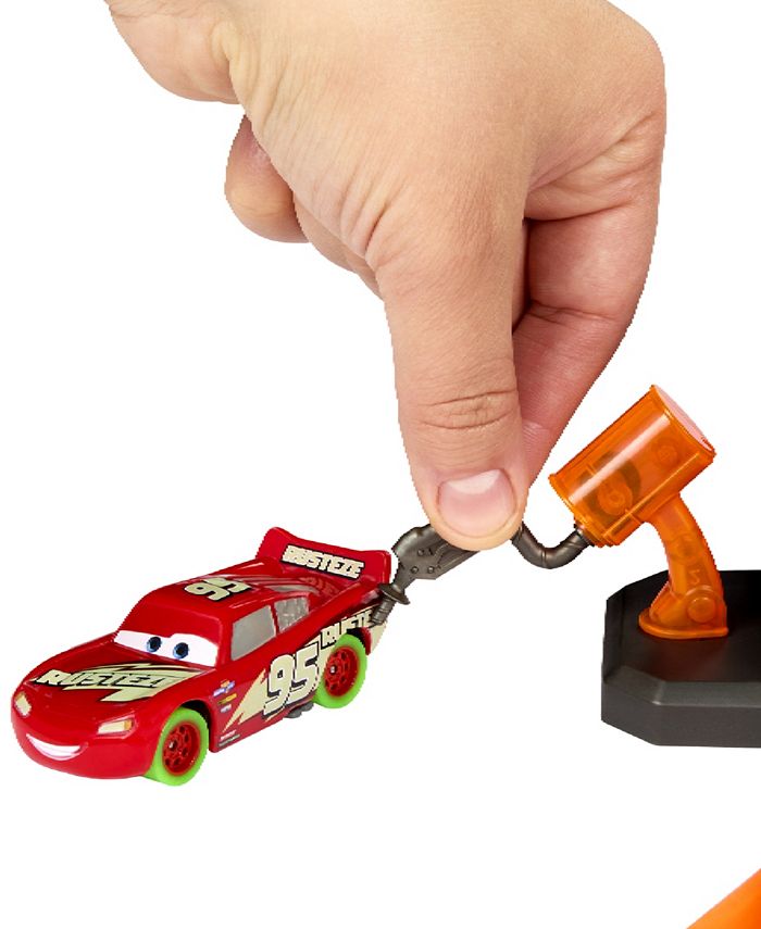 Cars Disney Pixar Glow Racers Launch Criss-Cross Playset with 2 Glow-in ...