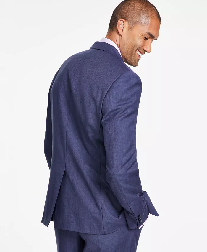 Men's Classic-Fit Wool-Blend Stretch Solid Suit Jacket - thumbnail 10