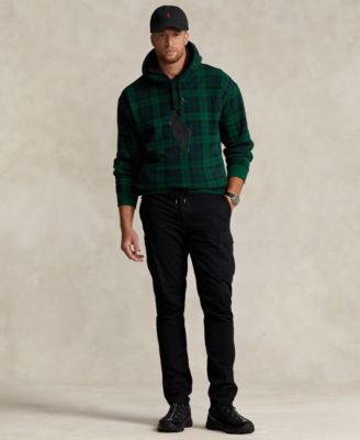 Polo Ralph Lauren Men's Big & Tall Leather-Pony Plaid Fleece