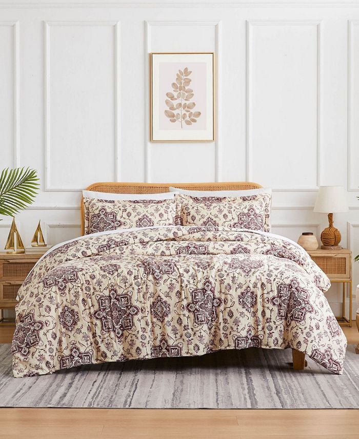 Southshore Fine Linens Persia Microfiber 3 Piece Duvet Cover Set, Queen