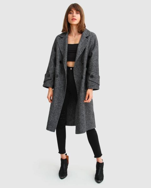 Женские куртки Belle & Bloom Rumour Has It Oversized Wool Blend Coat
