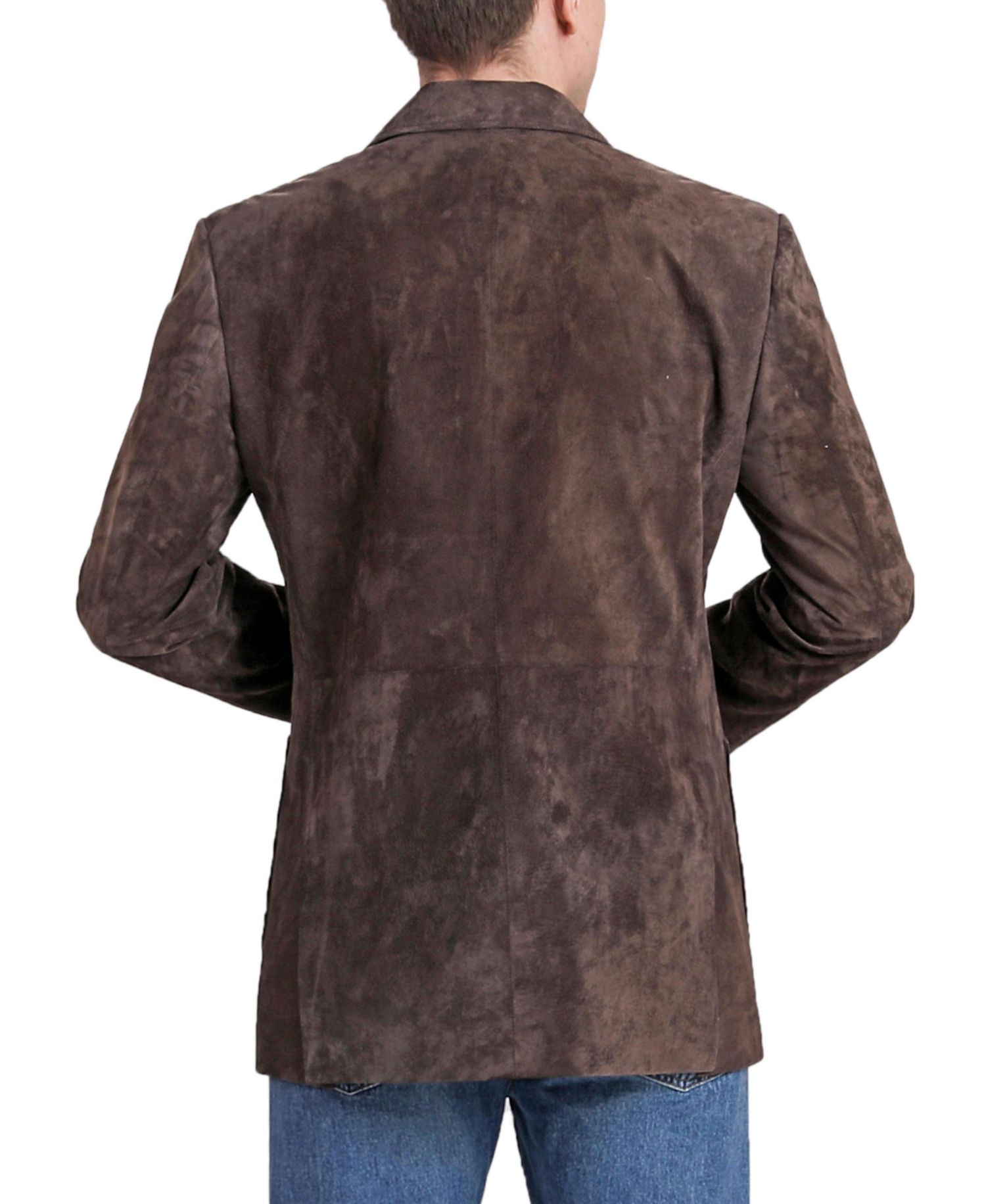 Men's Steve Two-Button Suede Leather Blazer