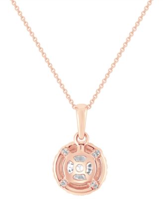 Badgley Mischka Certified Lab Grown Diamond Halo 18" Pendant Necklace (2 ct. t.w.) in 14k Gold