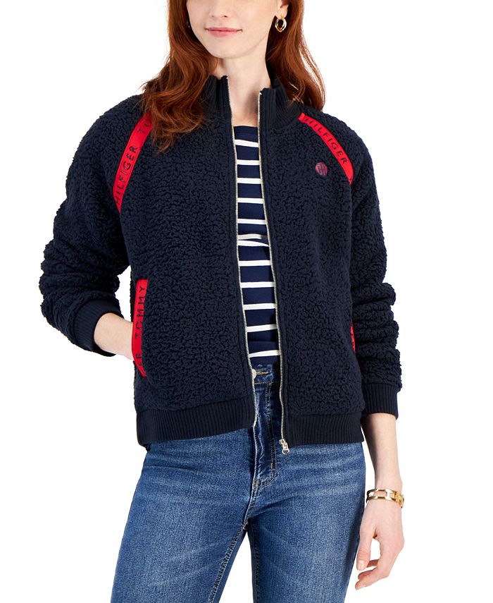 Tommy hilfiger tape bomber jacket clearance