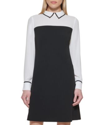 Petite Colorblocked Layered-Look Dress