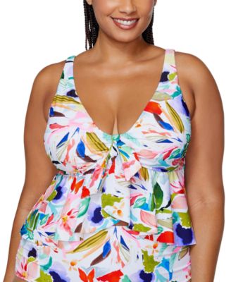 Raisins Curve - Trendy Plus Size Topanga Tankini Top