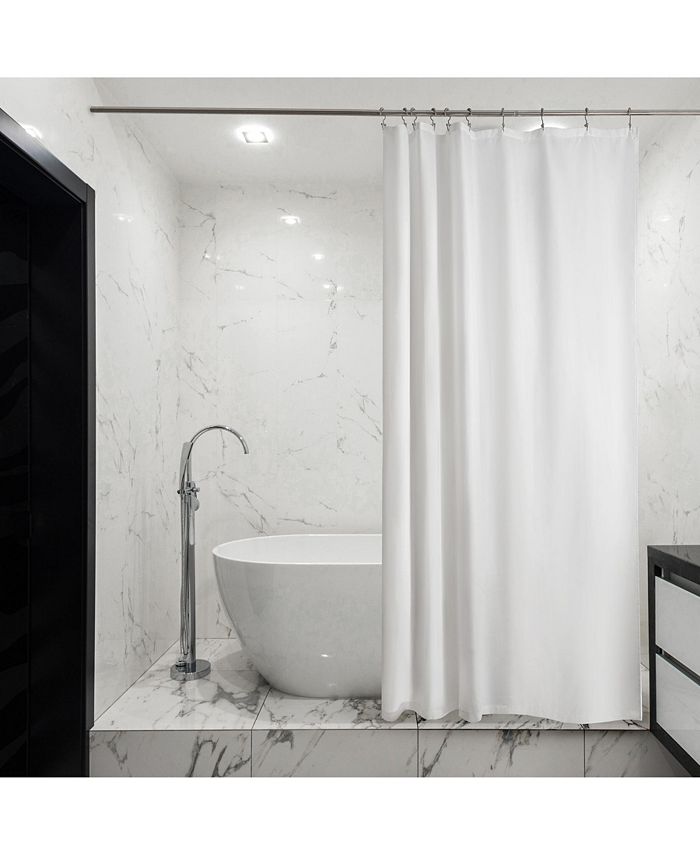Liba Cloth Fabric Shower Curtain, Heavy Duty Waterproof 72" W x 84" H