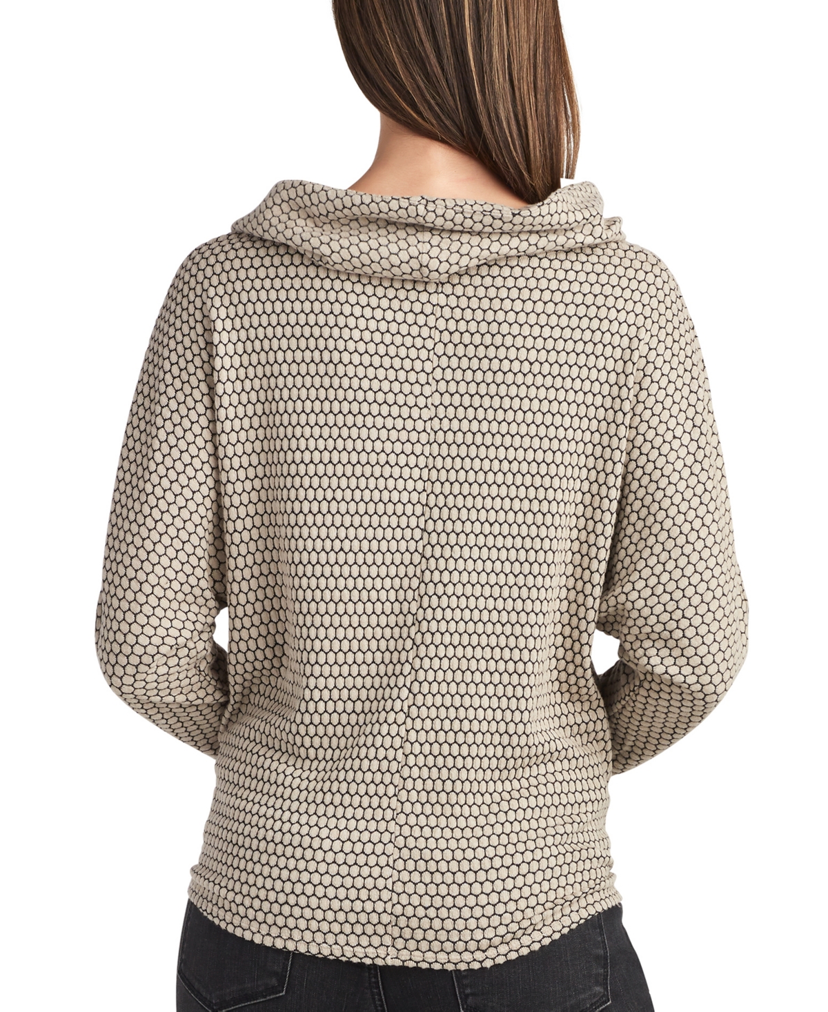 Bcx Juniors' Honeycomb Tie-Hem Dolman-Sleeve Cowlneck Sweater