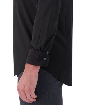 Men's Slim-Fit Solid Woven Shirt