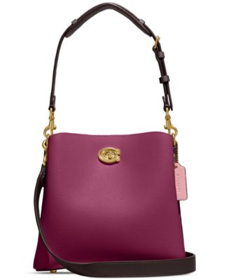 COACH Pebble Leather Willow Bucket Bag with Convertible Straps