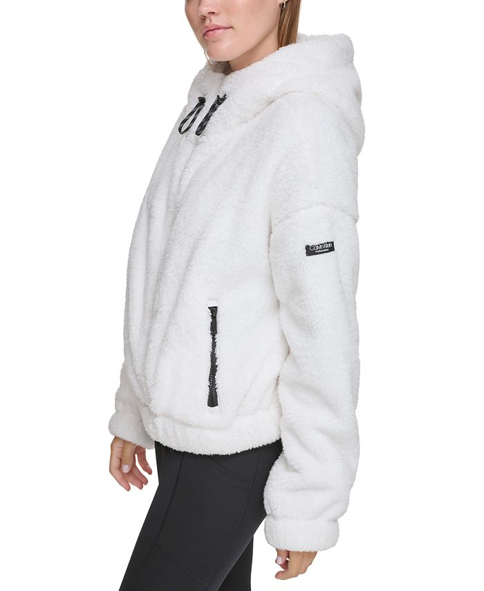 Calvin Klein Women's Sherpa ZipFront Hoodie Macy's