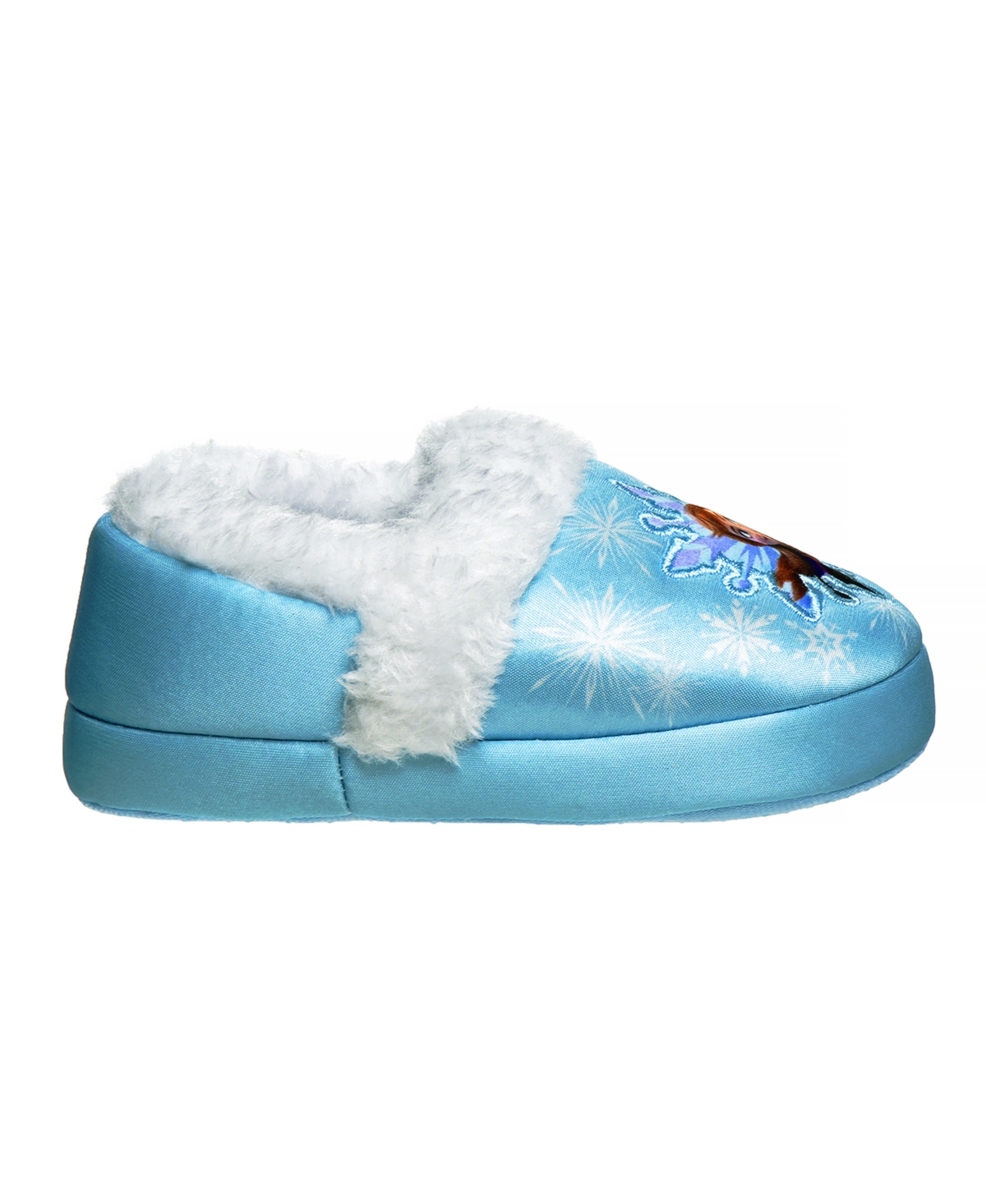Shop Disney Toddler Girls Frozen Anna And Elsa Dual Sizes Lightweight Slippers In Blue,white